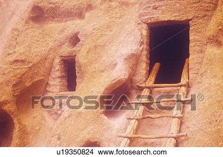 Cliff dwellings at Frijoles Indian Ruins View Large Photo Image Picture - Cliff dwellings at Frijoles Indian Ruins. Fotosearch
