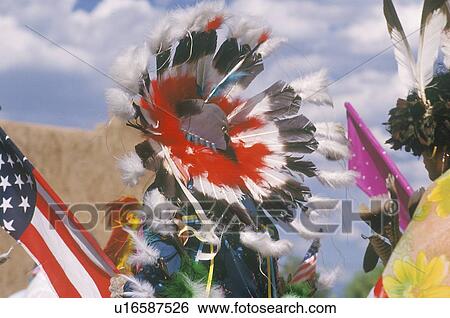 Feather headdress of Native American performing Corn Dance ceremony View Large Photo Image Stock Photograph - Feather headdress of Native American performing Corn Dance ceremony. Fotosearch