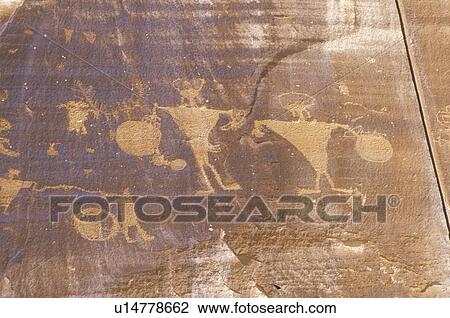 Stock Image - Petroglyphs, Newspaper Rock. Fotosearch