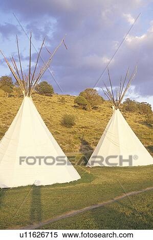 Stock Photography - Two teepees. Fotosearch