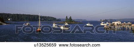 Panoramic harbor view of Lobster Village on Mount Desert Island in Stonington View Large Photo Image Stock Photo - Panoramic harbor view of Lobster Village on Mount Desert Island in Stonington. Fotosearch