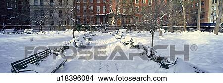 Panoramic view of historic homes and Gramercy Park, Manhattan, New York City View Large Photo Image Picture - Panoramic view of historic homes and Gramercy Park, Manhattan, New York City. Fotosearch