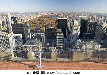 Stock Image - Panoramic view of New York City and Central Park. Fotosearch