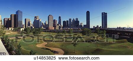 Stock Photography - Panoramic view of the city skyline. Fotosearch