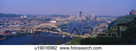 Stock Image - West End Bridge at the Three Rivers. Fotosearch