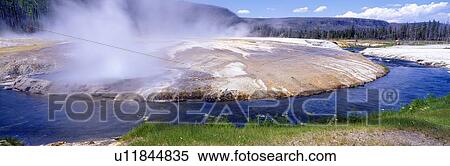 Black Sand Basin and geyser in Yellowstone View Large Photo Image Stock Photography - Black Sand Basin and geyser in Yellowstone. Fotosearch