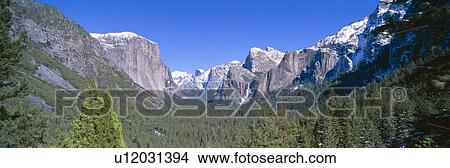 Picture - El Capitan and Half Dome in Yosemite. Fotosearch