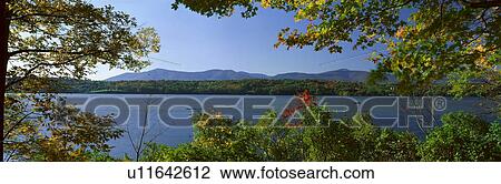 Stock Image - Hudson River In Autumn, Rhinebeck. Fotosearch