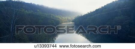 Morning fog on Cumberland River View Large Photo Image Picture - Morning fog on Cumberland River. Fotosearch