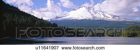 Stock Photo - Mount Hood and Trillium Lake. Fotosearch