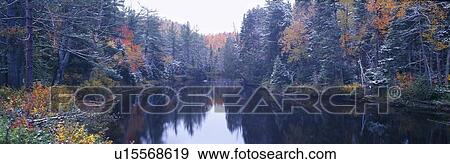 Snow and Autumn trees, Adirondack Mountains View Large Photo Image Stock Photo - Snow and Autumn trees, Adirondack Mountains. Fotosearch
