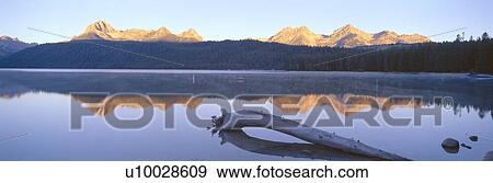 Sunrise over Redfish Lake and Sawtooth Mountains View Large Photo Image Stock Photo - Sunrise over Redfish Lake and Sawtooth Mountains. Fotosearch