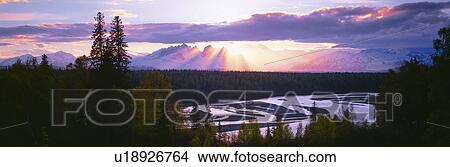 Sunset over Mount McKinley View Large Photo Image Picture - Sunset over Mount McKinley. Fotosearch