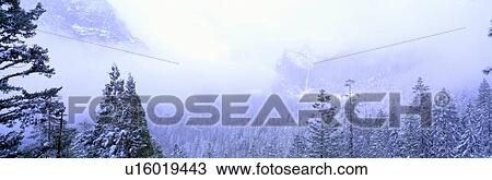 Stock Image - Winter storm in Yosemite. Fotosearch