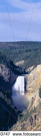 Lower Falls at Grand Canyon of Yellowstone View Large Photo Image Stock Photo - Lower Falls at Grand Canyon of Yellowstone. Fotosearch
