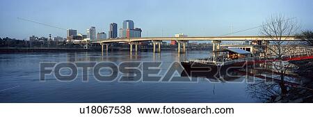 Panoramic view of Arkansas River and skyline in Little Rock View Large Photo Image Stock Photo - Panoramic view of Arkansas River and skyline in Little Rock. Fotosearch