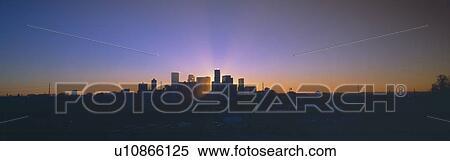 Skyline, Sunrise, Denver View Large Photo Image Stock Photography - Skyline, Sunrise, Denver. Fotosearch