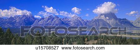 Stock Photo - Jackson Lake and Grand Tetons, Grand Teton National Park. Fotosearch