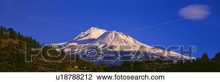 Stock Image - Mount Shasta At Sunrise. Fotosearch