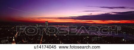 Panoramic view of Empire State Building, World Trade Center, Hudson River, Manhattan, NY and New Jersey View Large Photo Image Stock Photography - Panoramic view of Empire State Building, World Trade Center, Hudson River, Manhattan, NY and New Jersey. Fotosearch