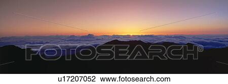 Sunrise over Haleakala volcano summit View Large Photo Image Stock Image - Sunrise over Haleakala volcano summit. Fotosearch