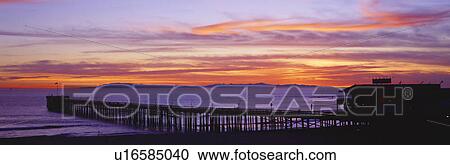 Sunset over Ventura Pier Channel Islands and Pacific Ocean View Large Photo Image Stock Image - Sunset over Ventura Pier Channel Islands and Pacific Ocean. Fotosearch