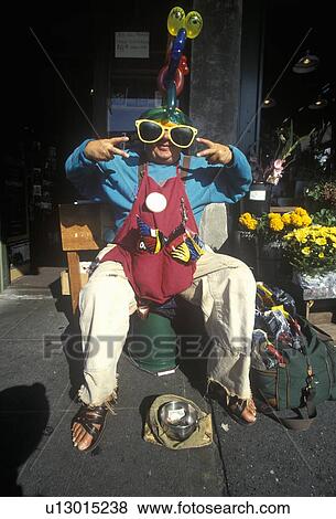 Stock Photo - Local character at Farmers' Market. Fotosearch