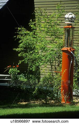 Antique gas pump View Large Photo Image Stock Photo - Antique gas pump. Fotosearch
