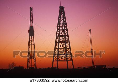 Old Oil Rig at Sunset in Russell View Large Photo Image Stock Image - Old Oil Rig at Sunset in Russell. Fotosearch