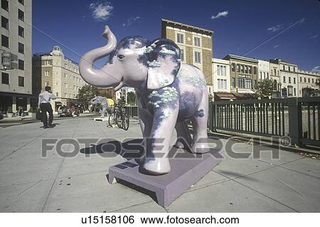Statue of a decorated Republican elephant View Large Photo Image Stock Photograph - Statue of a decorated Republican elephant. Fotosearch