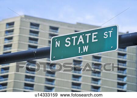 Stock Photo - North State Street Sign. Fotosearch