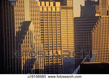 Skyscrapers at Sunrise View Large Photo Image Stock Image - Skyscrapers at Sunrise. Fotosearch