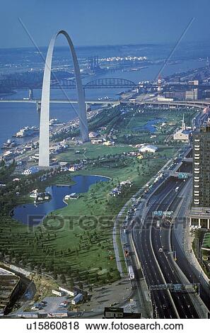 St. Louis Arch and skyline View Large Photo Image Stock Photo - St. Louis Arch and skyline. Fotosearch