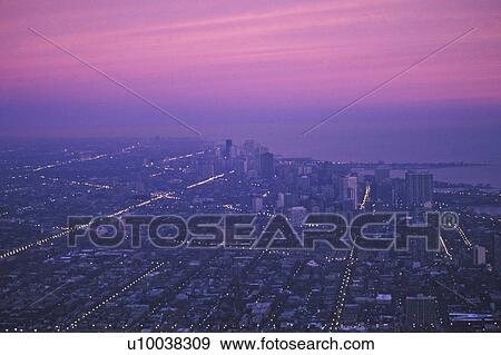 The Chicago Skyline at Dawn View Large Photo Image Stock Photo - The Chicago Skyline at Dawn. Fotosearch