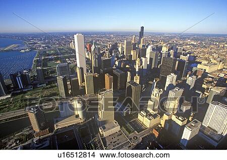 The Chicago Skyline View Large Photo Image Picture - The Chicago Skyline. Fotosearch