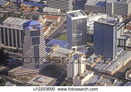 Stock Image - Aerial view of desert land use. Fotosearch