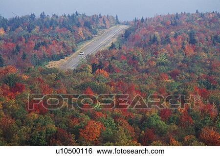 Stock Photograph - Autumn road along Scenic Highway US Route 150. Fotosearch