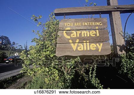 Stock Image - Carmel Valley Road, Route G20 in Carmel, California. Fotosearch