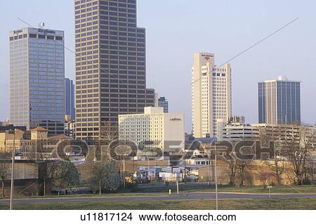 Picture - State capital and skyline in Little Rock. Fotosearch