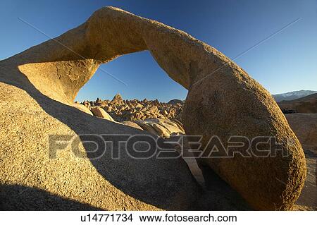 The Alabama Hills Arch at sunrise near Lone Pine View Large Photo Image Picture - The Alabama Hills Arch at sunrise near Lone Pine. Fotosearch