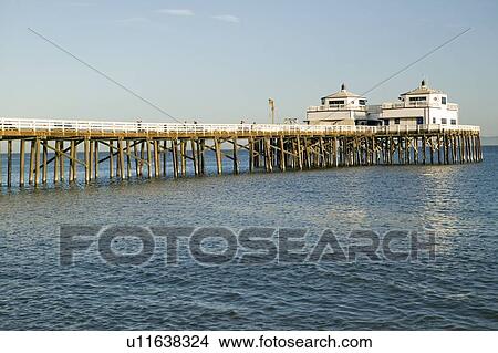 The newly remodeled Malibu Pier View Large Photo Image Picture - The newly remodeled Malibu Pier. Fotosearch