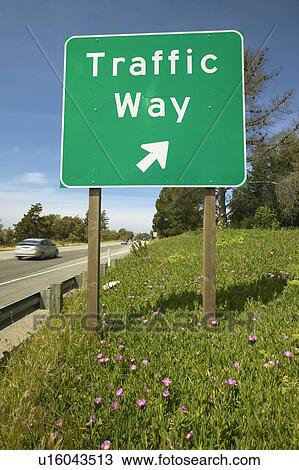 A interstate highway sign displaying “Traffic Way” View Large Photo Image Stock Image - A interstate highway sign displaying “Traffic Way”. Fotosearch