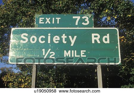 A sign for Society Road View Large Photo Image Stock Photo - A sign for Society Road. Fotosearch