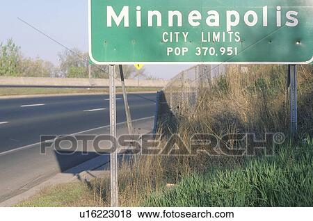 A sign that reads “Minneapolis” View Large Photo Image Stock Photo - A sign that reads “Minneapolis”. Fotosearch