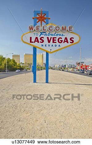 Colorful sign reads “Welcome to Fabulous Las Vegas, Nevada” in daytime with blue sky View Large Photo Image Stock Photo - Colorful sign reads “Welcome to Fabulous Las Vegas, Nevada” in daytime with blue sky. Fotosearch