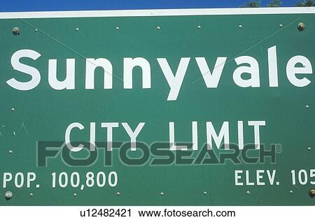 A sign that reads “Sunnyvale city limit” View Large Photo Image Stock Image - A sign that reads “Sunnyvale city limit”. Fotosearch