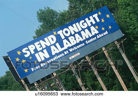 Stock Image - Welcome to Alabama Sign. Fotosearch