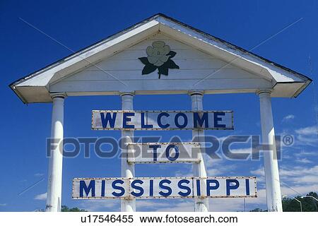Stock Photography - Welcome to Mississippi Sign. Fotosearch