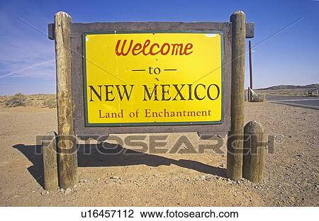 Welcome to New Mexico Sign View Large Photo Image Stock Image - Welcome to New Mexico Sign. Fotosearch