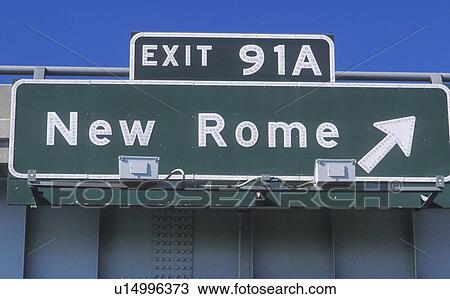 A sign that reads “New Rome” View Large Photo Image Stock Image - A sign that reads “New Rome”. Fotosearch